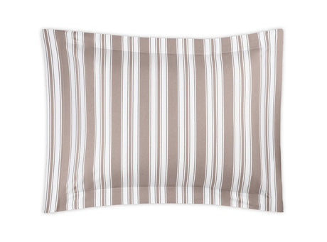 Pillow Sham - Elio Stripe Bedding in Mocha | Matouk Schumacher at Fig Linens and Home