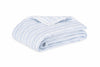 Quilted Coverlet - Matouk Schumacher Quilted Elio Stripe in Blue at Fig Linens and Home