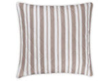 Quilted Euro Sham - Matouk Schumacher Quilted Elio Stripe in Mocha at Fig Linens and Home