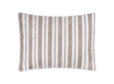 Quilted Sham - Matouk Schumacher Quilted Elio Stripe in Mocha at Fig Linens and Home