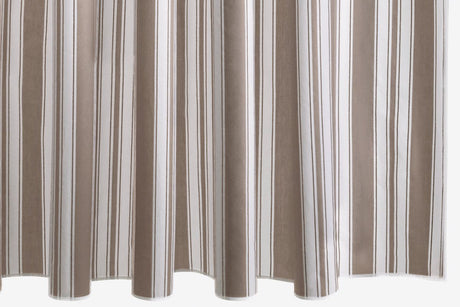 Elio Stripe Mocha Brown Shower Curtains by Matouk Schumacher at Fig Linens and Home