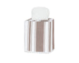 Tissue Cover in Mocha Brown | Matouk Schumacher Elio Stripe Tissue Box Cover at Fig Linens and Home