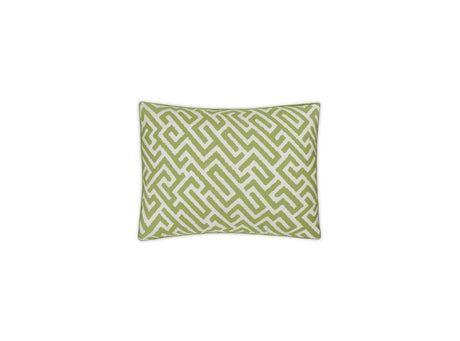 Matouk Schumacher Gabriel Boudoir Sham 12 x 16, corded edge Grass at Fig Linens and Home