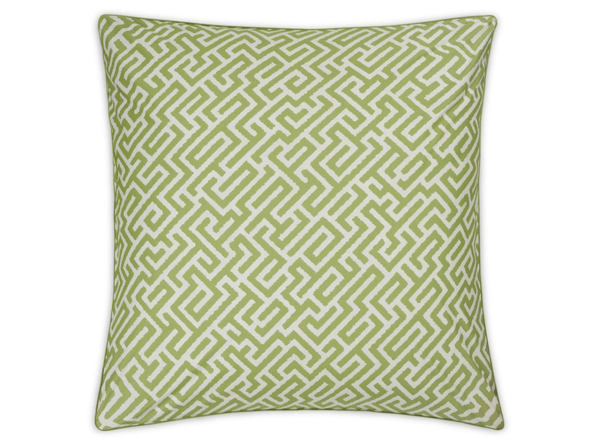 Matouk Schumacher Gabriel Euro Sham 27 x 27, corded edge Grass at Fig Linens and Home