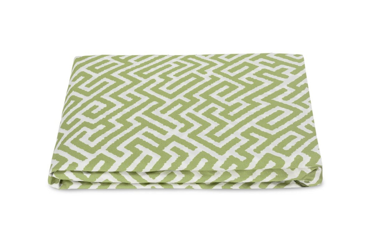 Matouk Schumacher Gabriel Full Fitted 17" pocket Grass at Fig Linens and Home