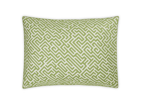 Matouk Schumacher Gabriel Standard Sham 21 x 27, corded edge Grass at Fig Linens and Home