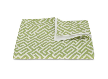 Matouk Schumacher Gabriel Twin Duvet Cover 70 x 90, corded edge Grass Green at Fig Linens and Home