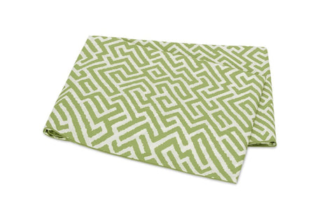 Matouk Schumacher Gabriel Twin Flat 74 x 112 Grass at Fig Linens and Home