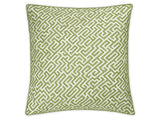 Matouk Schumacher Gabriel Quilted Euro Sham 27 x 27, piped edge Grass
