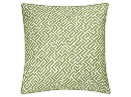 Matouk Schumacher Gabriel Quilted Euro Sham 27 x 27, piped edge Grass