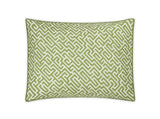 Matouk Schumacher Gabriel Quilted Standard Sham 21 x 27, piped edge Grass