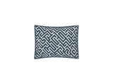 Matouk Schumacher Gabriel Boudoir Sham 12 x 16, corded edge Indigo at Fig Linens and Home
