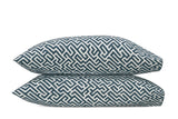 Matouk Schumacher Gabriel King Cases - Pair 21 x 40 Indigo at Fig Linens and Home
