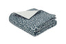 Matouk Schumacher Gabriel King Quilt 112 x 99, piped edge Indigo