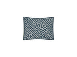 Matouk Schumacher Gabriel Quilted Boudoir Sham 12 x 16, piped edge Indigo