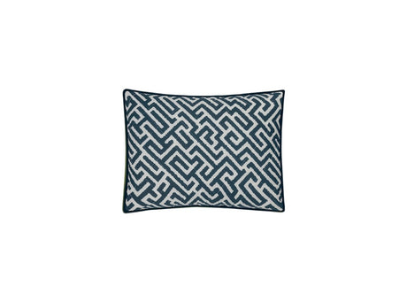 Matouk Schumacher Gabriel Quilted Boudoir Sham 12 x 16, piped edge Indigo