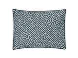 Matouk Schumacher Gabriel Quilted Standard Sham 21 x 27, piped edge Indigo