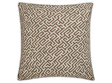 Matouk Schumacher Gabriel Euro Sham 27 x 27, corded edge Mocha at Fig Linens and Home