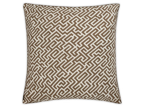 Matouk Schumacher Gabriel Euro Sham 27 x 27, corded edge Mocha at Fig Linens and Home