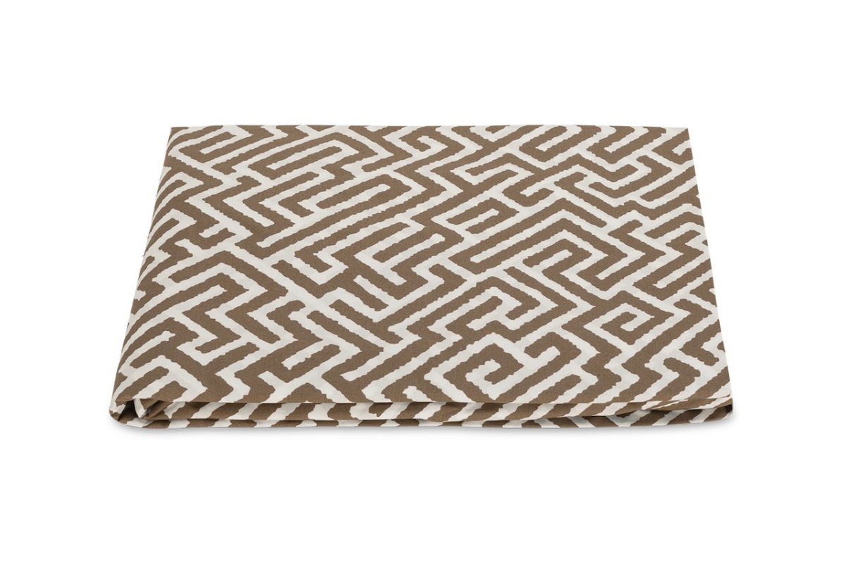 Matouk Schumacher Gabriel Full Fitted 17" pocket Mocha at Fig Linens and Home