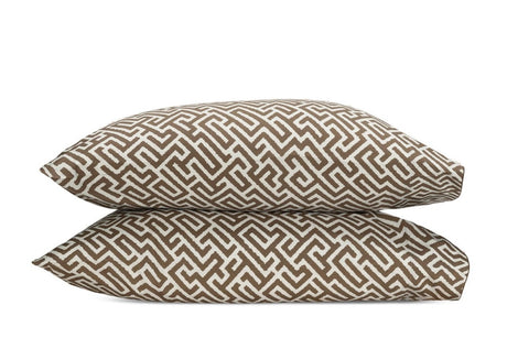 Matouk Schumacher Gabriel King Cases - Pair 21 x 40 Mocha at Fig Linens and Home