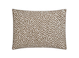 Matouk Schumacher Gabriel Quilted King Sham 21 x 36, piped edge Mocha