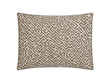 Matouk Schumacher Gabriel Quilted King Sham 21 x 36, piped edge Mocha