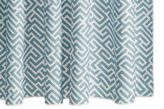 Matouk Schumacher Gabriel Shower Curtain 72 x 72 Stony Blue at Fig Linens and Home