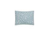 Matouk Schumacher Gabriel Boudoir Sham 12 x 16, corded edge Stony Blue at Fig Linens and Home