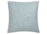 Matouk Schumacher Gabriel Euro Sham 27 x 27, corded edge Stony Blue at Fig Linens and Home