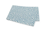 Matouk Schumacher Gabriel Full/Queen Flat 96 x 112 Stony Blue at Fig Linens and Home