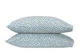 Matouk Schumacher Gabriel Standard Cases - Pair 21 x 32 Stony Blue at Fig Linens and Home