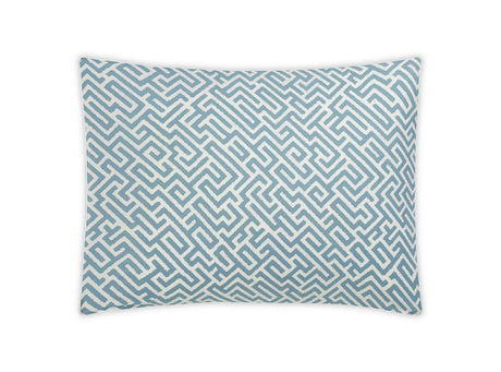 Matouk Schumacher Gabriel Standard Sham 21 x 27, corded edge Stony Blue at Fig Linens and Home