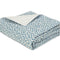 Matouk Schumacher Gabriel King Quilt 112 x 99, piped edge Stony Blue