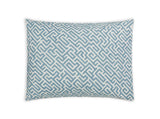 Matouk Schumacher Gabriel Quilted King Sham 21 x 36, piped edge Stony Blue