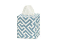 Matouk Schumacher Gabriel Tissue Box Cover 4.5 x 4.5 x 5.5 Stony Blue