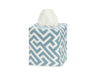 Matouk Schumacher Gabriel Tissue Box Cover 4.5 x 4.5 x 5.5 Stony Blue