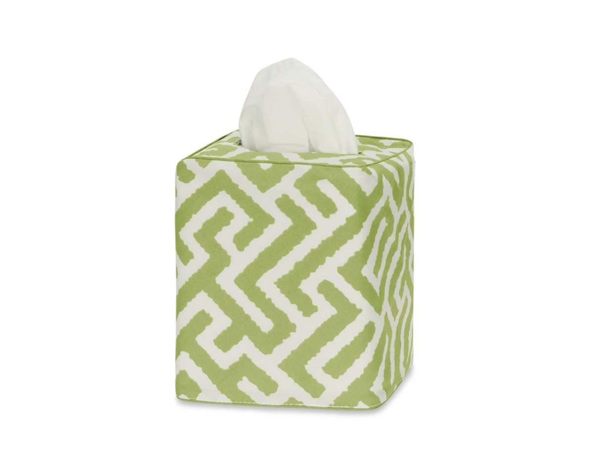 Matouk Schumacher Gabriel Tissue Box Cover 4.5 x 4.5 x 5.5 Grass