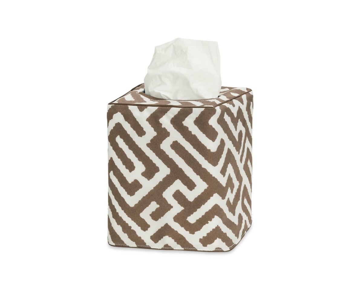 Matouk Schumacher Gabriel Tissue Box Cover 4.5 x 4.5 x 5.5 Mocha