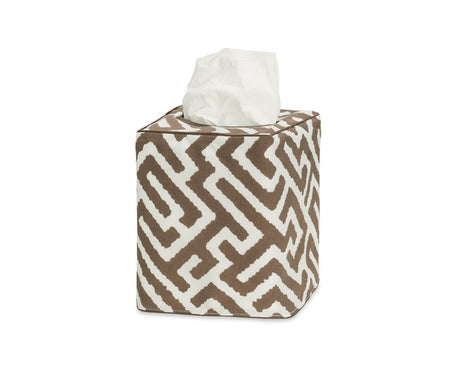 Matouk Schumacher Gabriel Tissue Box Cover 4.5 x 4.5 x 5.5 Mocha