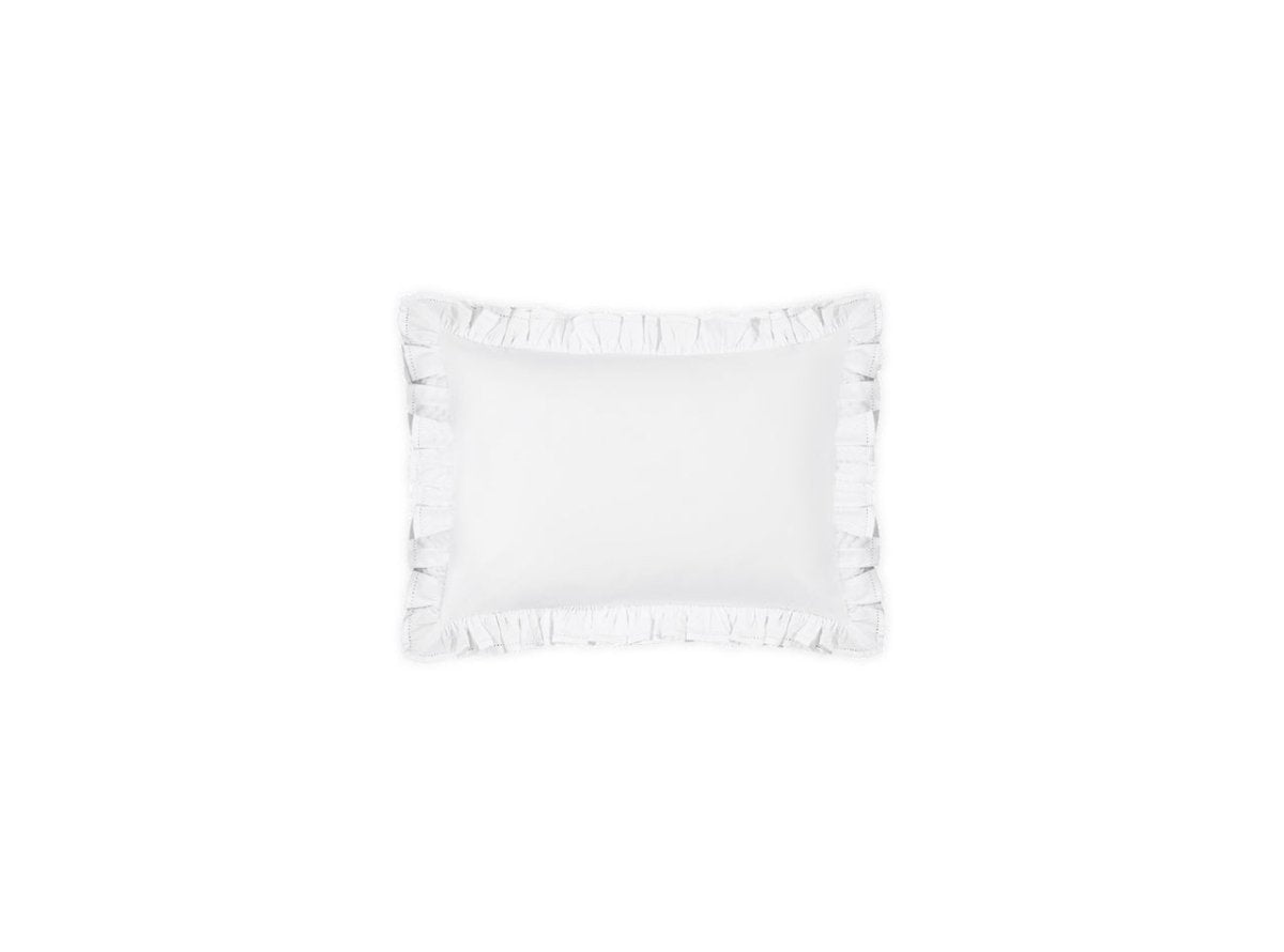 Boudoir Sham - Georgia White Ruffled Bedding by Matouk at Fig Linens and Home