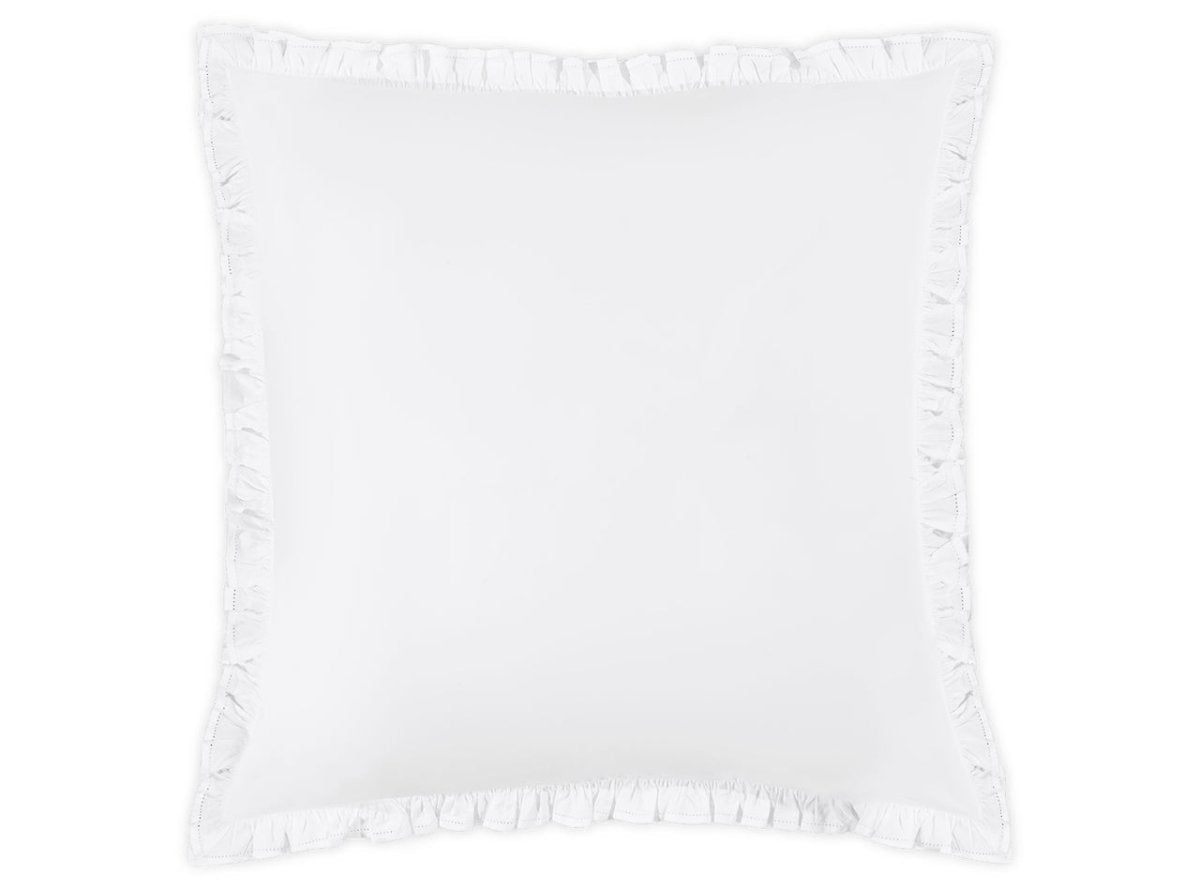 Euro Square Sham - Georgia White Ruffled Bedding by Matouk at Fig Linens and Home