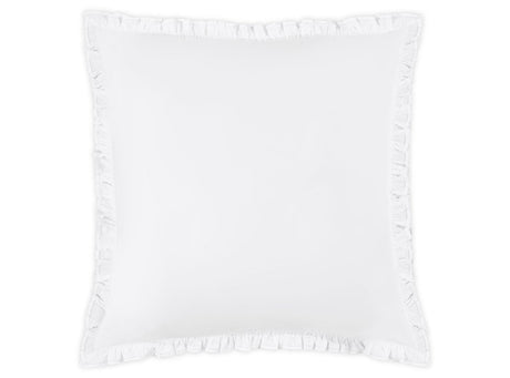Euro Square Sham - Georgia White Ruffled Bedding by Matouk at Fig Linens and Home