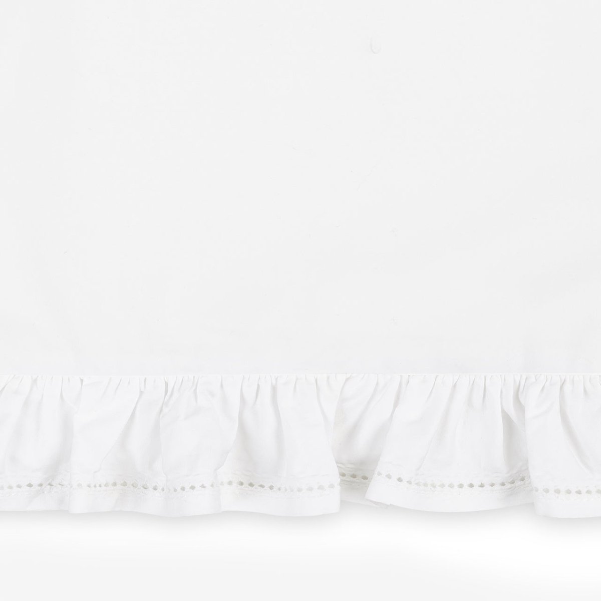 Swatch of Fabric - Georgia White Ruffled Bedding by Matouk at Fig Linens and Home
