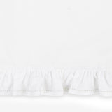 Swatch of Fabric - Georgia White Ruffled Bedding by Matouk at Fig Linens and Home