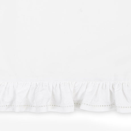 Swatch of Fabric - Georgia White Ruffled Bedding by Matouk at Fig Linens and Home
