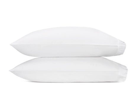 Pillowcases Pair - Georgia White Ruffled Bedding by Matouk at Fig Linens and Home