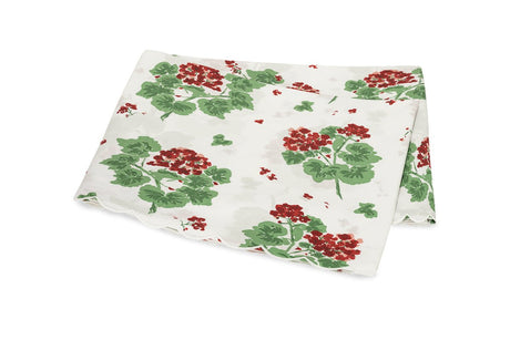 Flat Sheet - Matouk Tillet Geranium Bedding in Scarlet Red at Fig Linens and Home