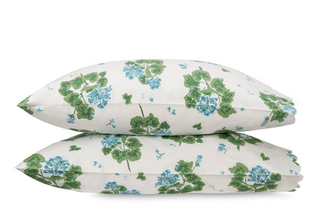 Pillowcases - Matouk Tillet Geranium Bedding in Blue at Fig Linens and Home