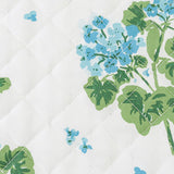Matouk Tillett Geranium Blue Quilted Bedding - Swatch of Fabric at Fig Linens and Home